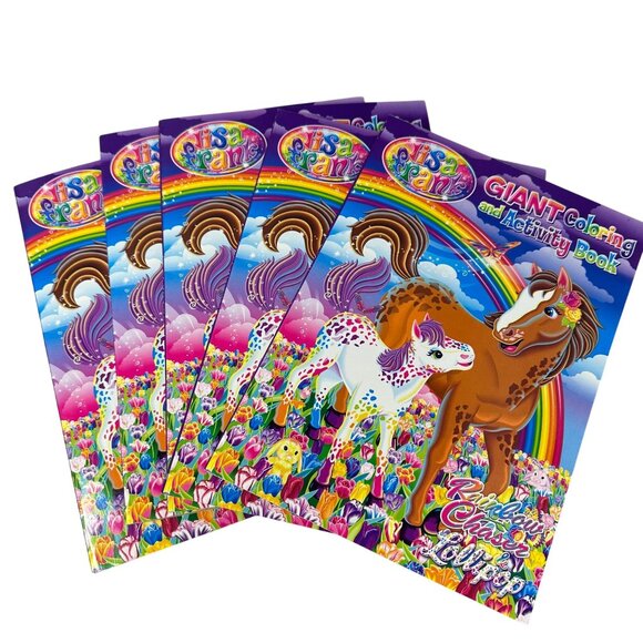 Lisa Frank Giant Coloring Activity Book 2019 Crayola Twistables Crayons Lot of 5 - Picture 2 of 9